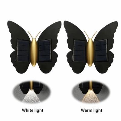 Butterfly Shaped Butterfly Solar Wall Light Motion Sensor Solar Powered LED Induction Lamp Decorative Lighting