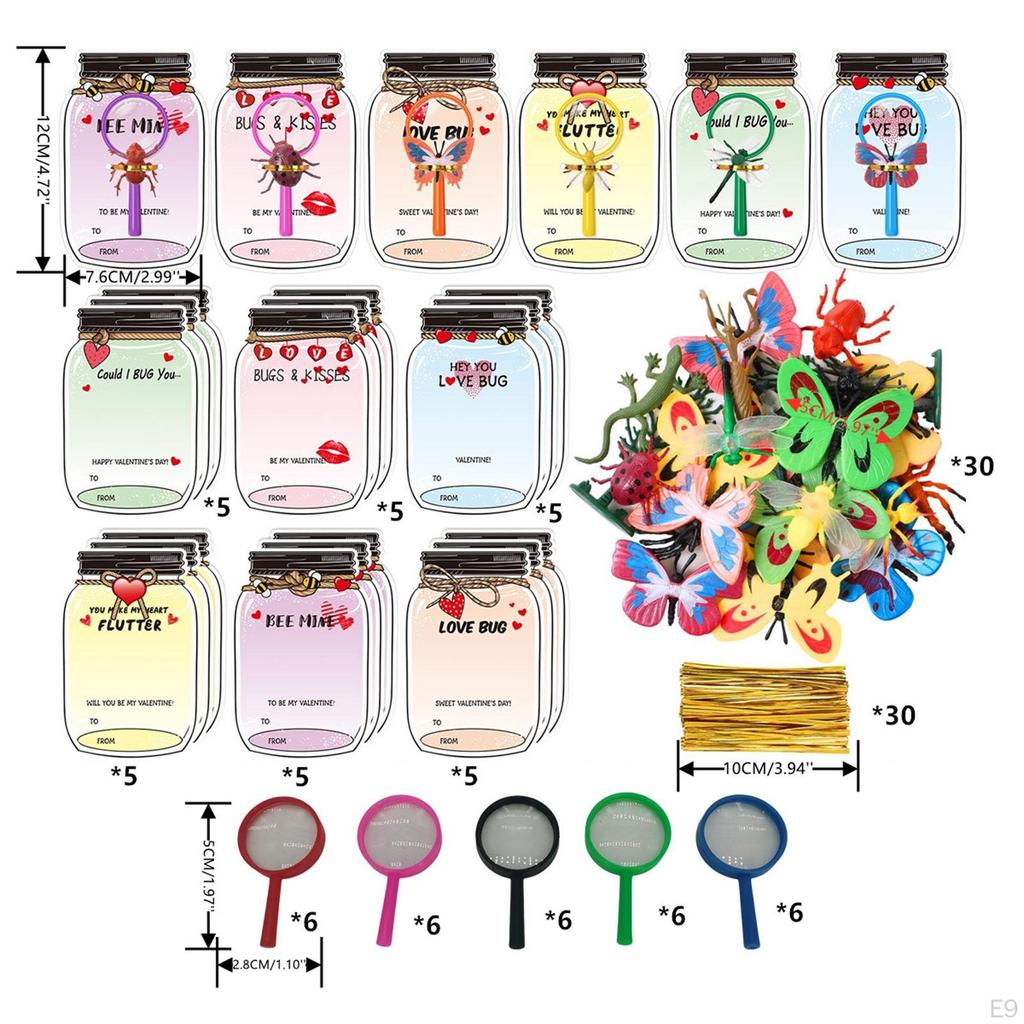 30 Adet Çocuklar Sevgililer Günü Kartları Tebrik Değişim Kartı Okul İçin Hediyeler