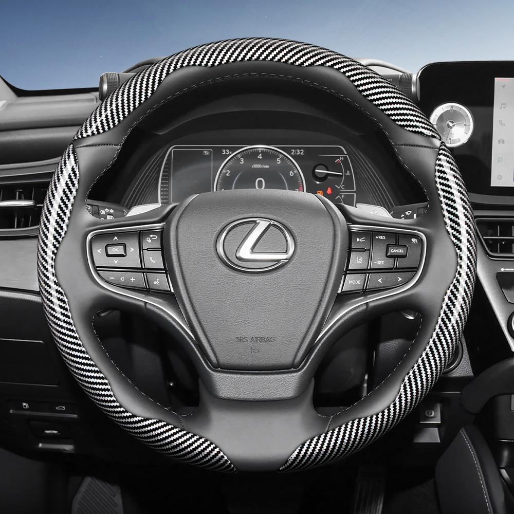 Alkalmas Lexus Szénszálas Textúrájú Kormánykerék Borítás Szegecselt Gyorskioldó Kialakítással, Tartós, Olyan Modellekhez, Mint az Rx Nx Es Gx Lbx Ux Is Rz