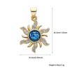 Trendy Sun Pendant Copper Gold-Plated Drip Oil DIY Jewelry: Necklace, Bracelet, Earring Accessories for Women