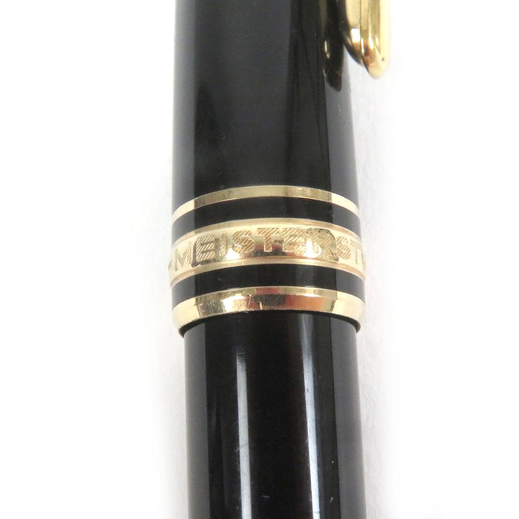 Sehr guter MONTBLANC Kugelschreiber Meisterstück Classic Kappe Typ Schwarz Gold Herren Gebraucht