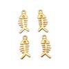 Fish Bone Charms Multi Color Alloy Pendants For Ocean Themed DIY Jewelry Accessories