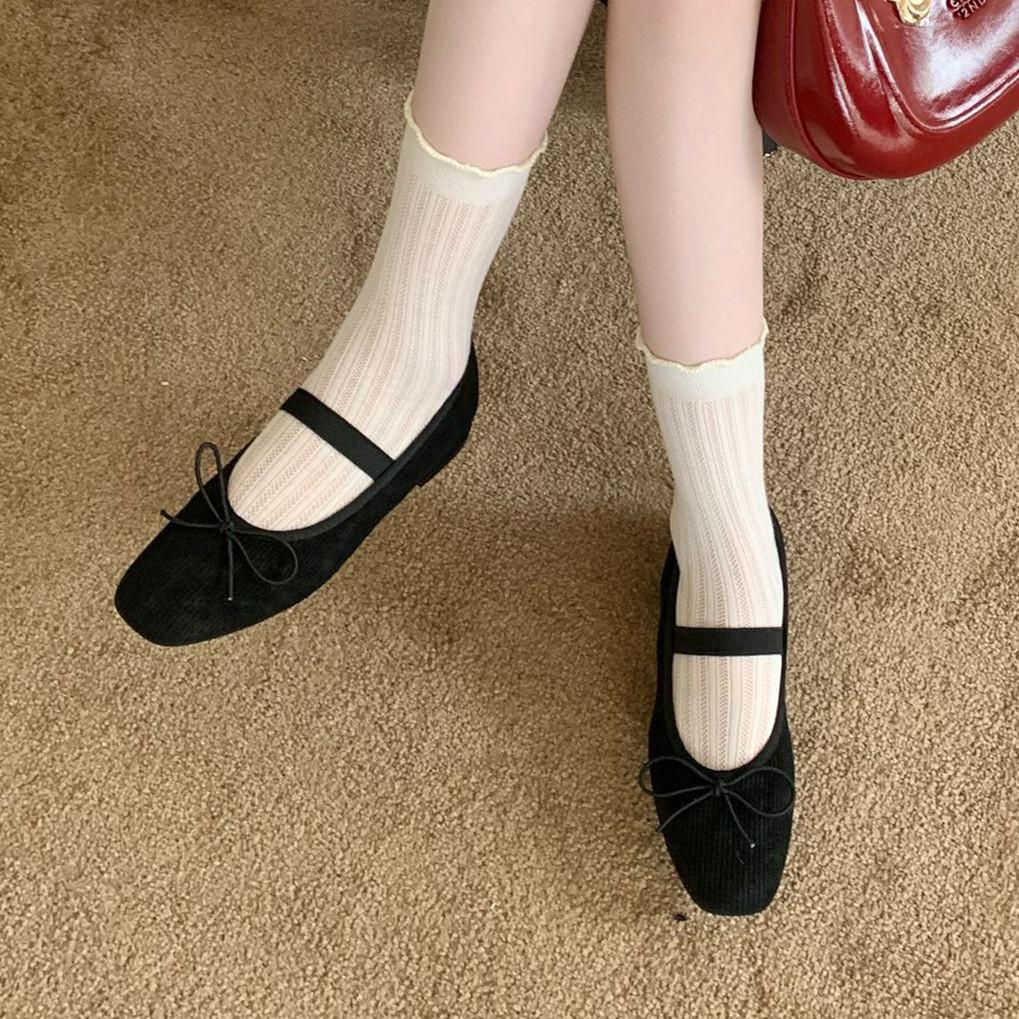 IPPEUM Ballet Flats Shoes Round Toe Mary Janes 2025 New Summer Flat Ballerina Shoes