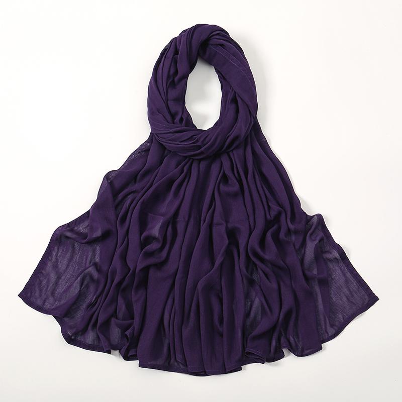 Solid Cotton Rayon Modal Hijab Scarf Women Big Size Muslim Headscarf Wraps Shawl Femme Musulman Headband Islamic Turban 190*85cm