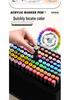 Dual Tip True Color Oil-Based Markers: 48 Vibrant Colors for Elementary Students' Art, Anime Design, and Graffiti.