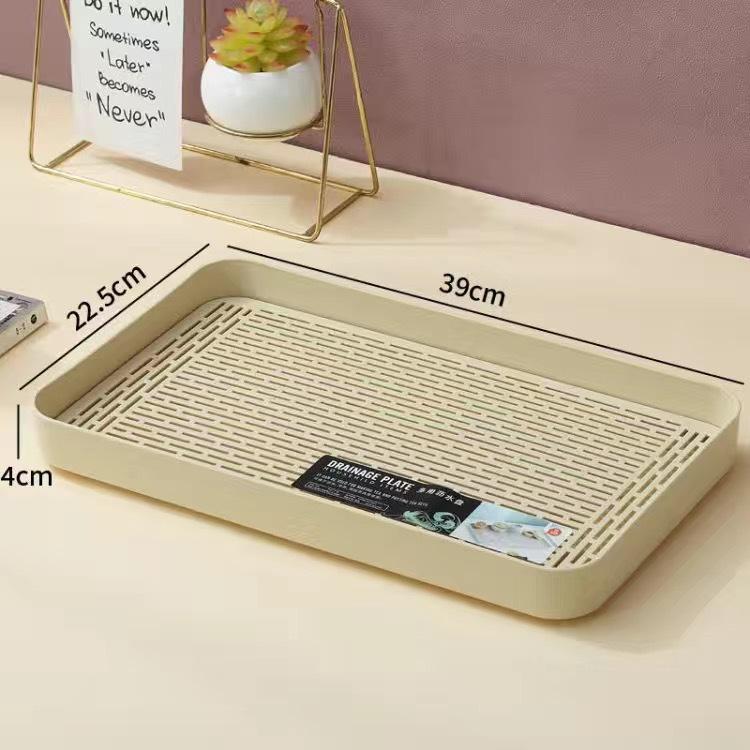 Double-Layer Plastic Draining Tray: Durable Household Tea, Bowl & Chopstick Storage Rack