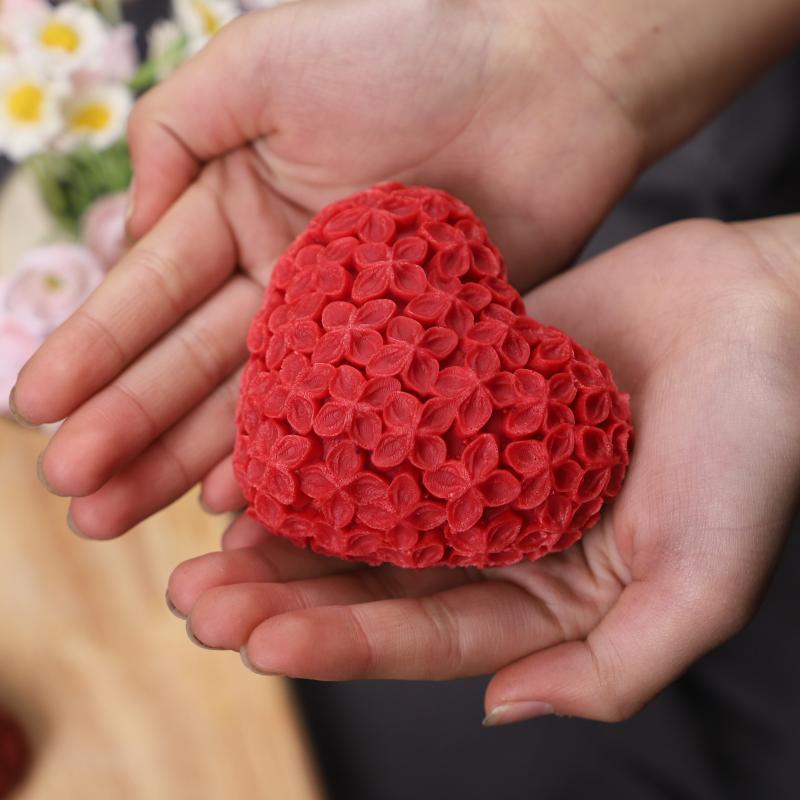 Matriță Silicon Ziua Îndrăgostiților Grilă Inimă Inimă din Fire Inimă Texturată Lumânare Aromaterapie Matriță Gips pentru Decor Casă Romantic