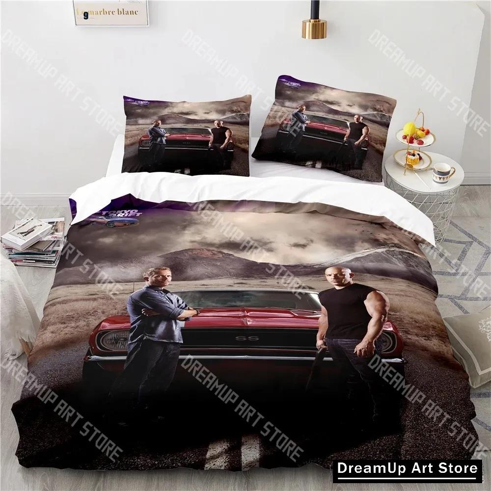 3D Printed Fast and Furious Love Child Duvet Cover Set HD Comforter Cover Bedclothes for Kids Bedding Sets Bedroom Decor