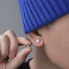 Earless Ear Hook Male Trendy Hip-hop Magnetic Zirconia Stud Earrings That Can Be Clipped On