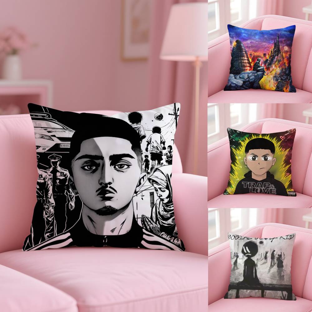 Rapper B-BENY JR Pillow Case Pattern Printed Pillowcase For Living Room Sofa Cushion Cover & Bedroom Decor