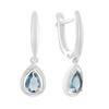 Silver Earrings with London Blue Topaz 1.068ct (2188582)