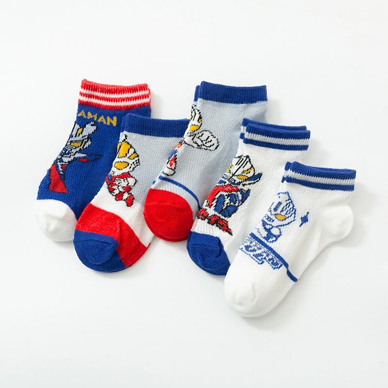 Breathable Cotton Mesh Summer Socks for Kids