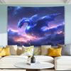 1 Stunning Blue Dragon Polyester Tapestry - Mystical Night Sky & Starry Clouds Design, Perfect for Living Room, Bedroom, Office,