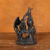 Lavas Fighting Dragons Desktop Ornament Hand Painted Resin Dragons Castle Statue For Desktop Bookshelf Decor