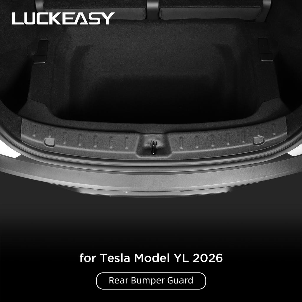 LUCKEASY for Tesla Model Y L 2025 2026 Rear Trunk Threshold Strip Bumper Protective Cover Interior Accessories Trunk Inner Guard