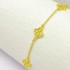 Four-Leaf Clover S925 Sterling Silver Bracelet: 18K Gold, Elegant, Versatile, High-End Jewelry.