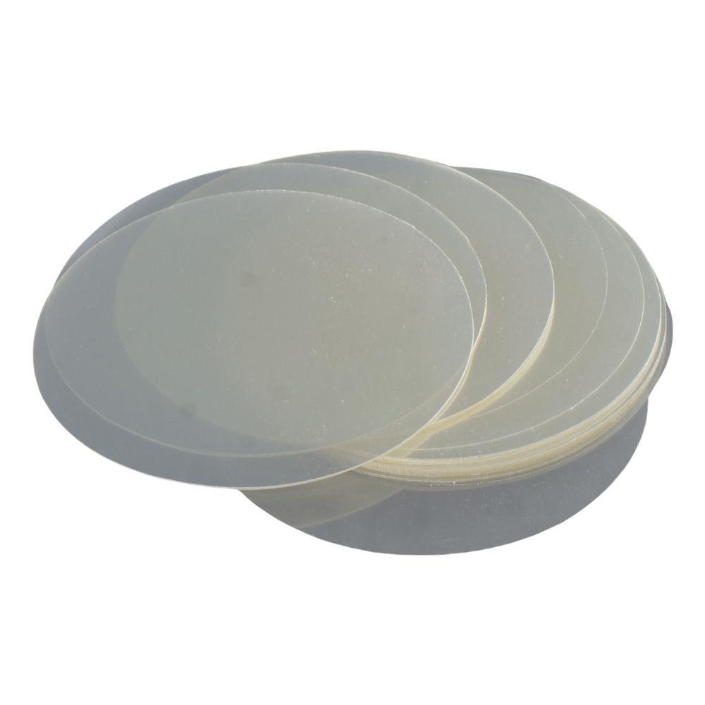 Transparent Film Round Polyester Film 75MM Plastic Film Button Parts Plastic Cover Film Handicraft Supplies