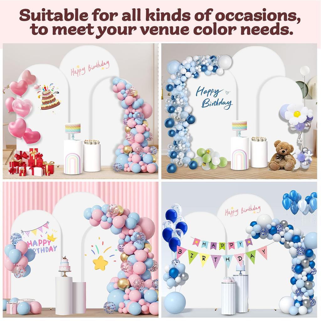 1 Stück Bogenständerbezug Hochzeitsblumendekoration Türdekoration Polyester Elastisches Set Hintergrundbezug Requisite Für Bankett (Ohne Regal)