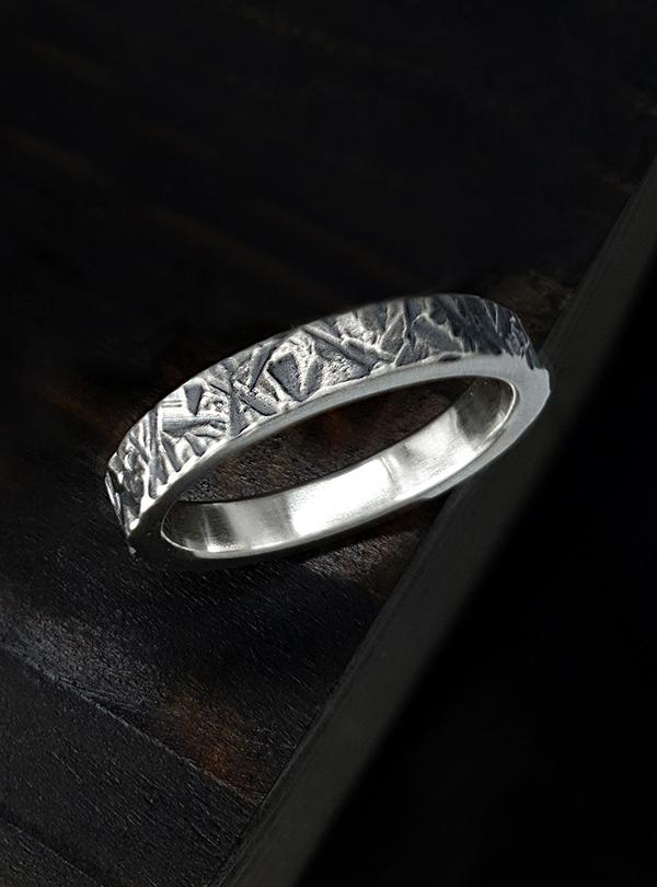 Sterlingworth Rough3 Silver Ring