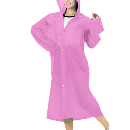 Unisex Outdoor Waterproof Thicken Hooded Reusable Raincoat Rain Poncho Rainwear