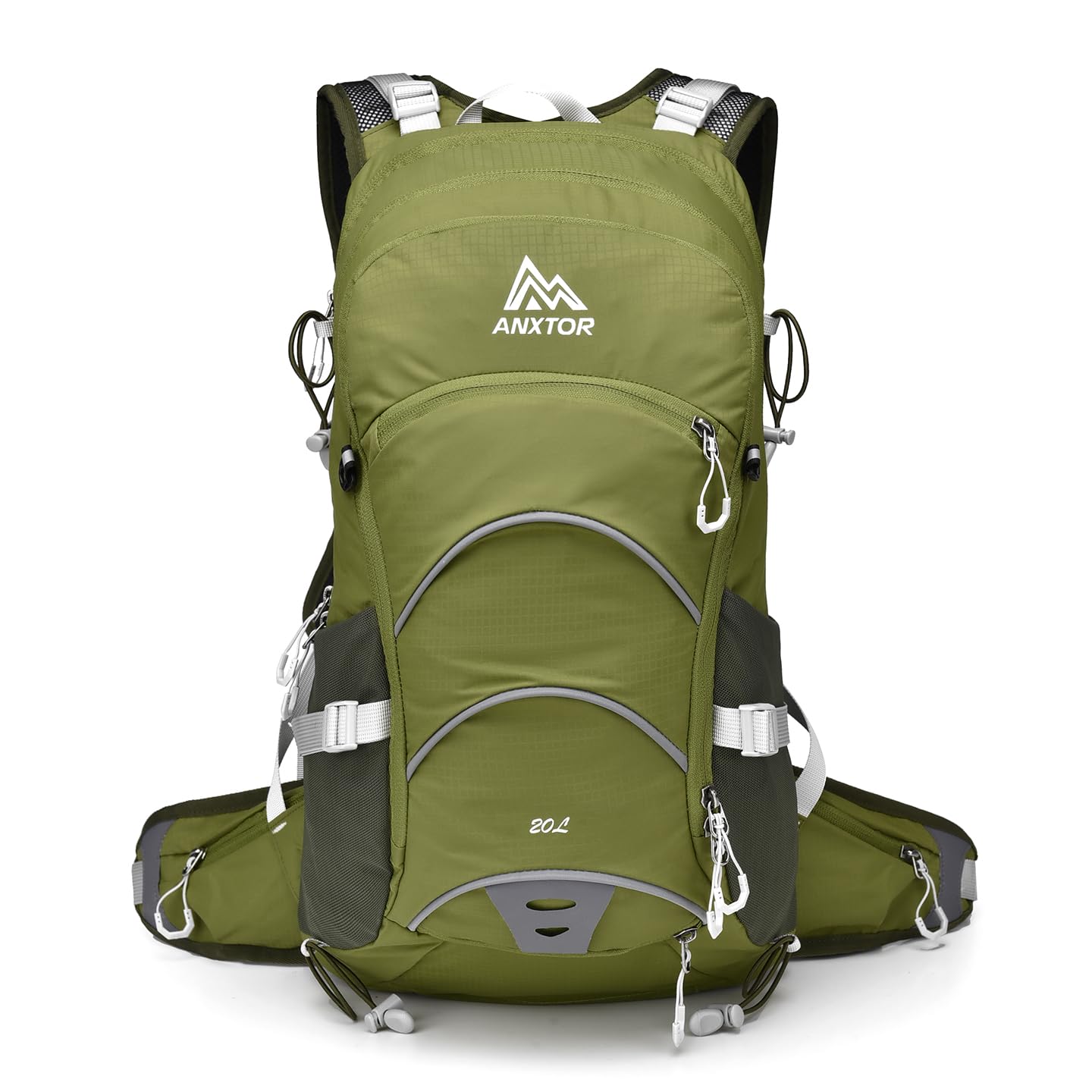ANXTOR Hiking Backpack 20L, Green, Lightweight Trekking Backpack, Breathable Mesh Straps, for Outdoor Mountaineering (Green, 20L)