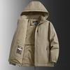 Men's Fleece-Lined Waterproof Winter Jacket - Warm, Plus Size, Outdoor Windproof Coat