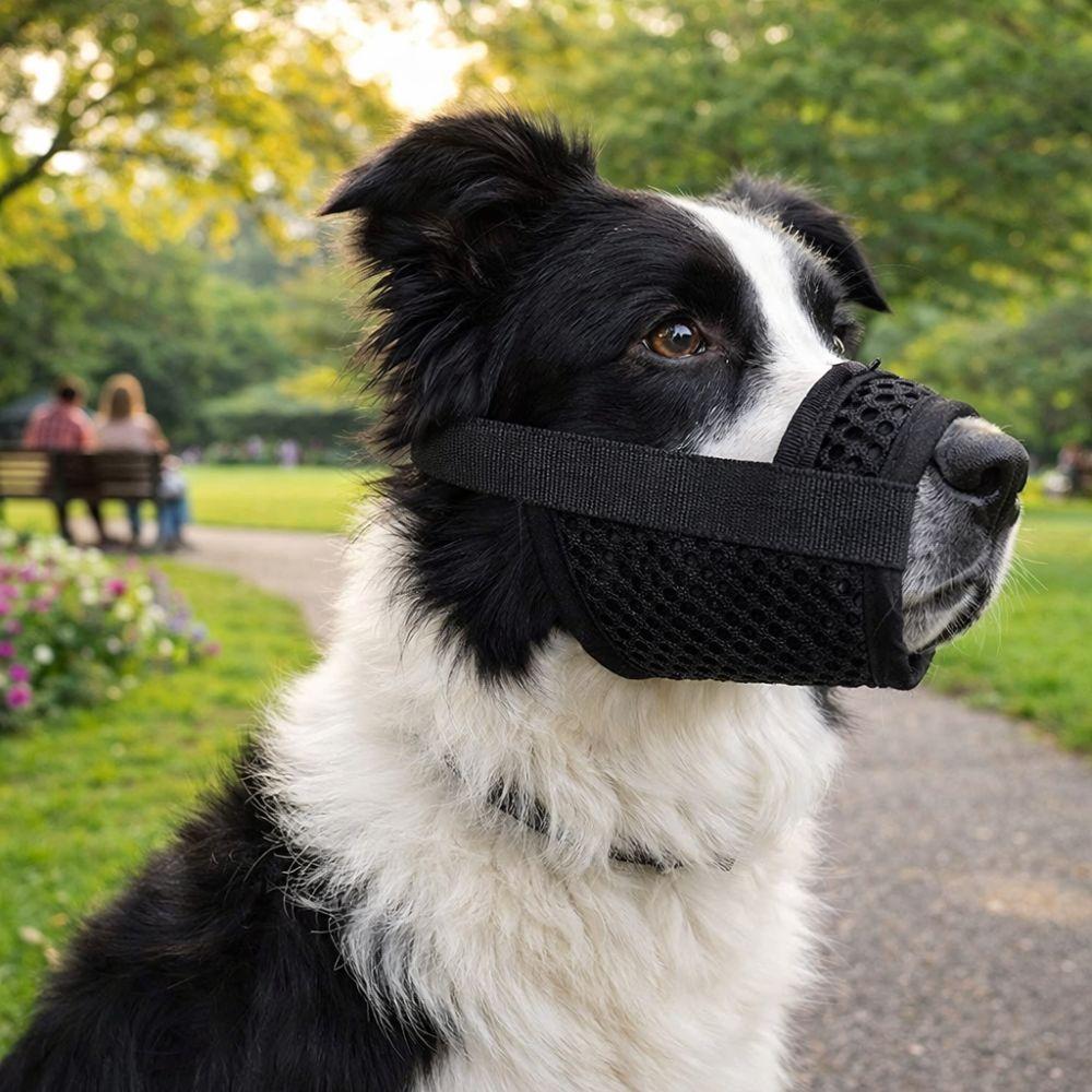 Anti Bite Dog Mesh Muzzle Prevent Barking Breathable Dog Mouth Guard Soft Adjustable Dog Mouth Cover Outdoor Walks