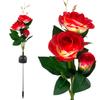 Garden Solar Lamp Rose Flower Stake Led Decorative Lights Flowers