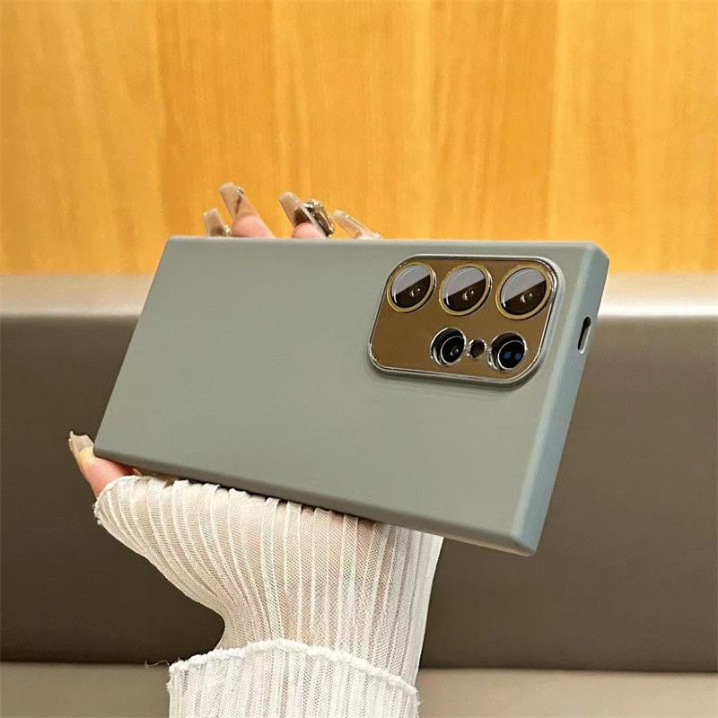 Suitable for Samsung S25 Ultra Skin Feeling Mobile Phone Case S24 Crystal Lens Film A16 Liquid S23 Silicone Soft Shell A55