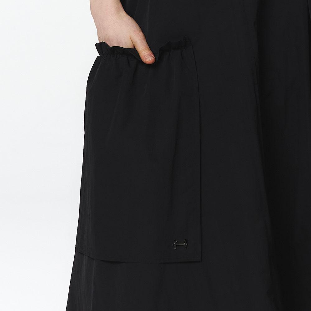 OFFROAD Damen Asymmetrischer Rock mit Außentaschen (Schwarz)_5L41811