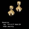 European & American Geometric Round & Oval Metal Earrings: Exaggerated, Simple, Water Drop Design, Bright Surface