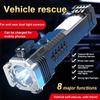 3pcs Multifunctional Safety Hammer Auto Repair Work Light Charging Treasure Emergency Broken Window Escape Outdoor Bright Flashlight