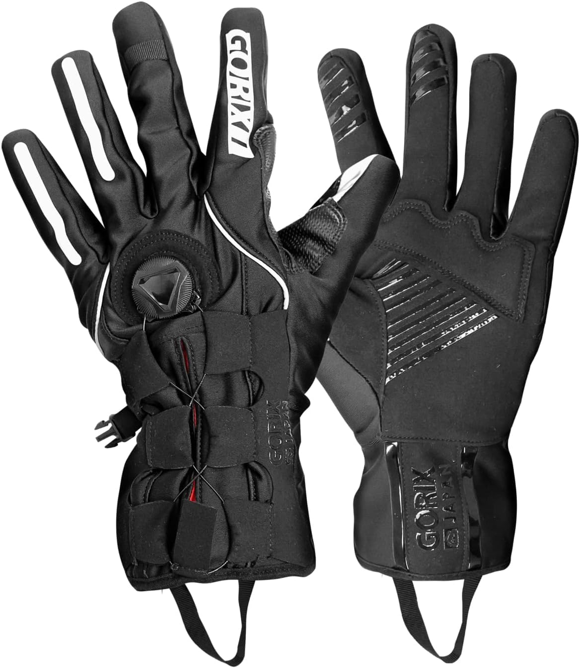 

GORIX Велосипедные холодные зимние перчатки для шоссейного велосипеда с сенсорной панелью для смартфона, Велоспорт, Защита, Перчатки, Совместимые, (GW-TF100), Регулировка, Велосипед, (L) чёрный
