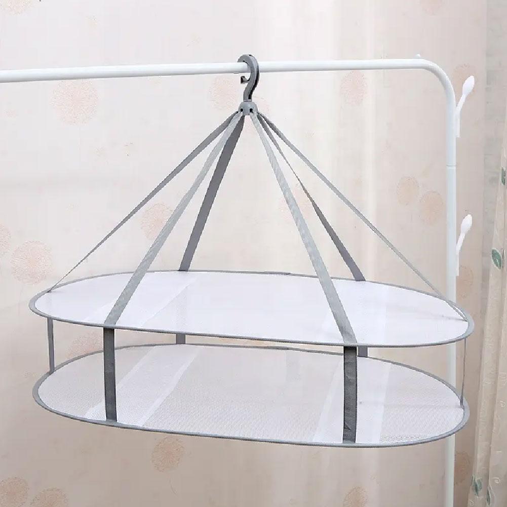 1/2/3 Layers Drying Net Drying Basket For Household Folding Clothing Net Sweater Top Anti Deformation Drying Racks
