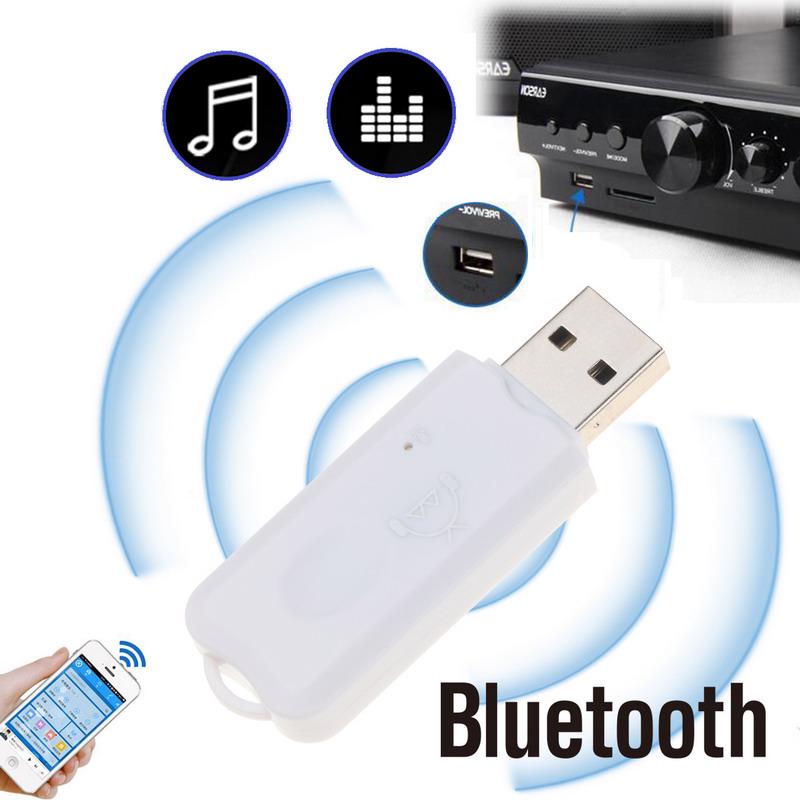 

Wireless V5.0 USB Car Bluetooth Audio Adapter MP3 Music Receiver Stereo For AUX Home Speakers PC Handsfree Cellphone Call білий