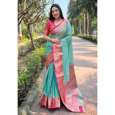 Beautiful Saree Is Elegantly Decorated with Gorgeous Solid Jacquard Weave That Gives a Perfect Look To the Outfit.