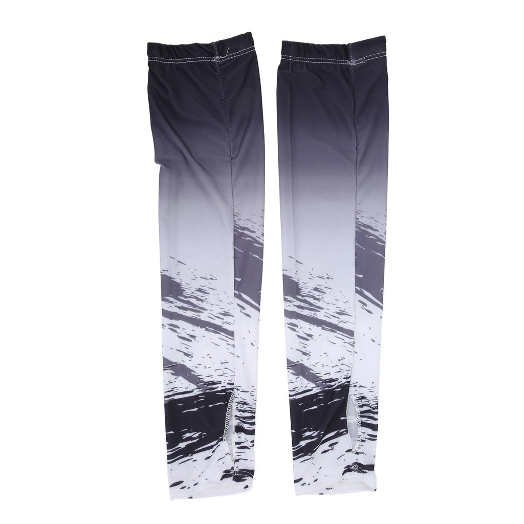 1 Pair Ice Silk Sleeves UV Sun Protection Lengthen Thin Breathable Quick Drying Cooling Arm Sleeves for Summer Sports
