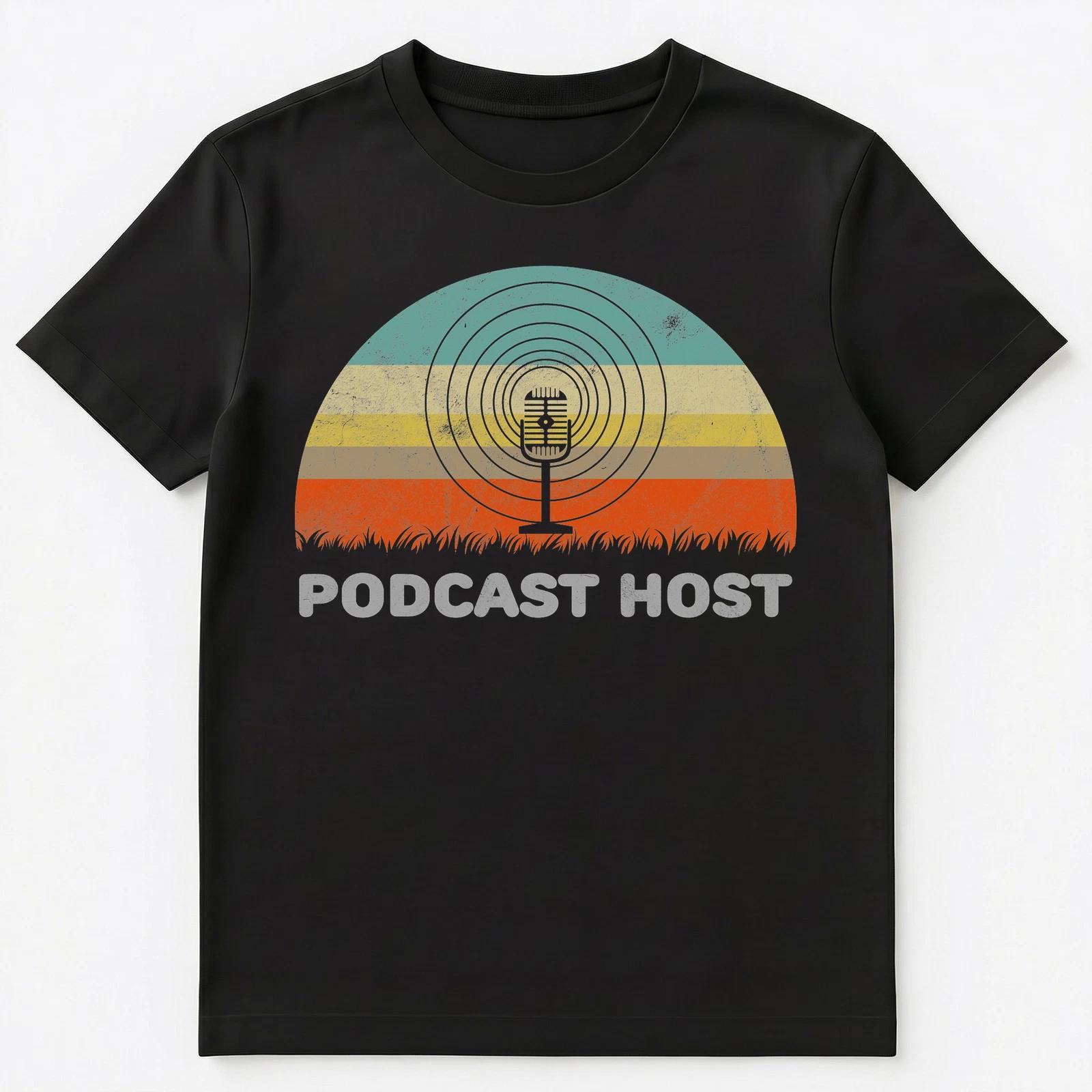 Retro Style Podcast Host T Shirt Unisex T-Shirt L