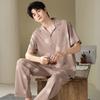 Pajamas Men's Summer Cotton Short Sleeve Pants Set Thin Men's Large Size High-end Fashion Alphabet Homewear