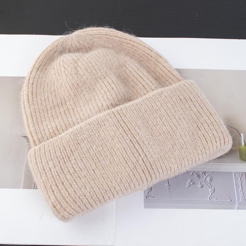 Winter Hat Korean Rabbit Hair Pullover Hat Women Fashion Knitted Hat All Match Warm Knitted Hats