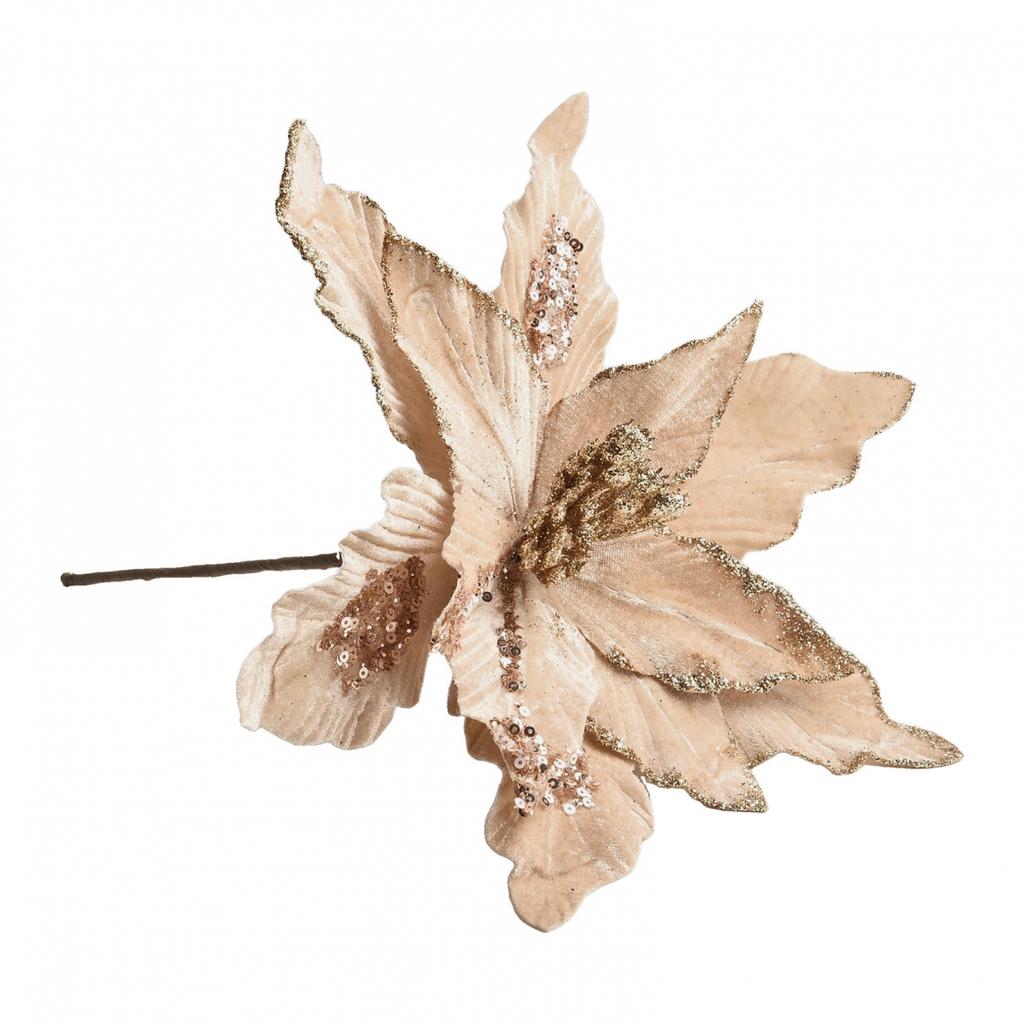 Artificial Christmas Cloth Flowers with Vibrant Colors for Any Space