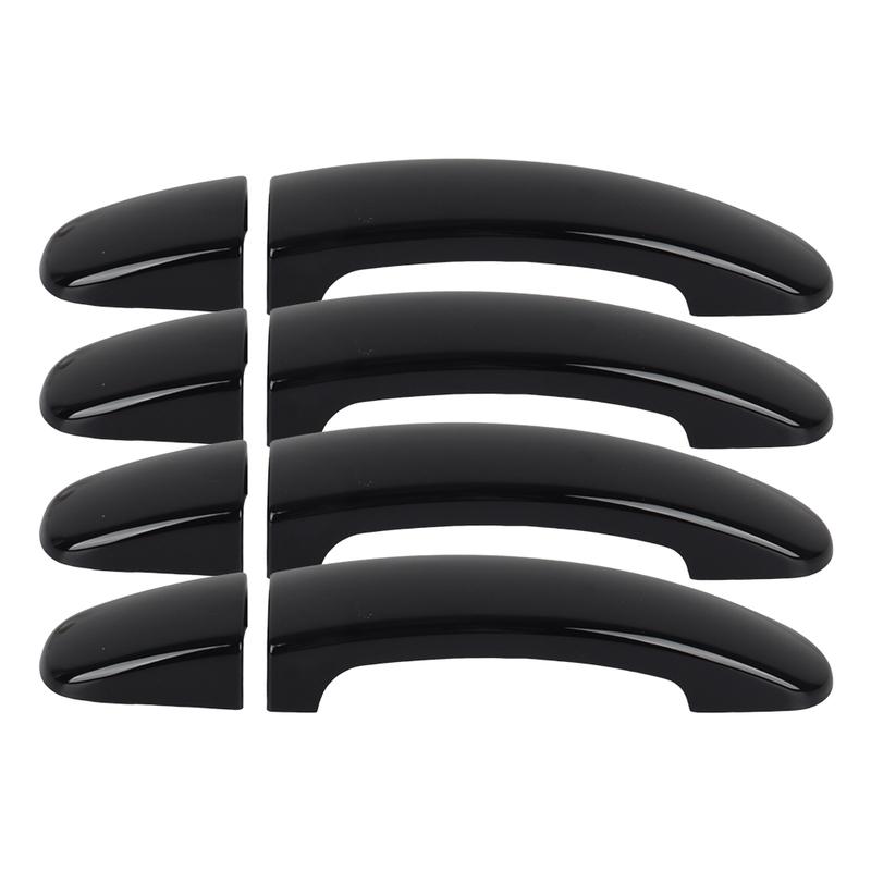 

4 шт./комплект ABS-пластик Глянцевый черный Накладка на дверную ручку для Ford Custom Transit / Tourneo 2012+ Автомобильные аксессуары для экстерьера Дверная ручка