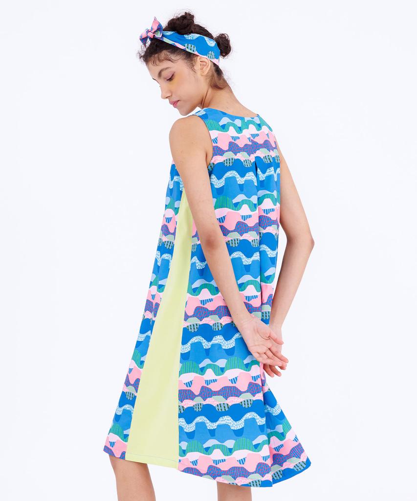 Seondeilaunji Women'S Beach Walk Sleeveless Mix Dress Swkfaop0054