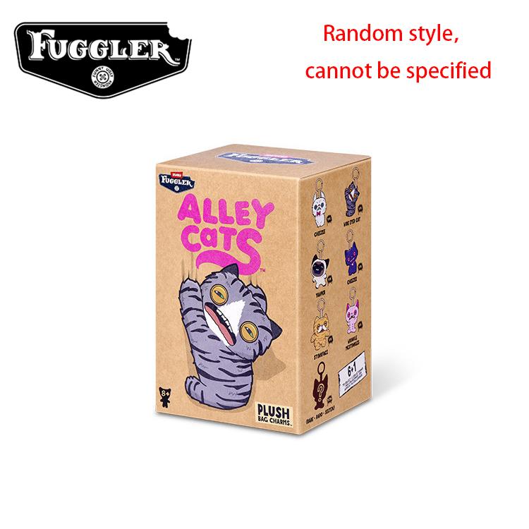 Juguetes de Peluche Originales Fuggler Monstruo de Dientes Feos Oso Gato Llavero de Peluche Colgante Nugget Encanto para Bolso Muñecas Hamburguesa Aleatorio 1 ud.