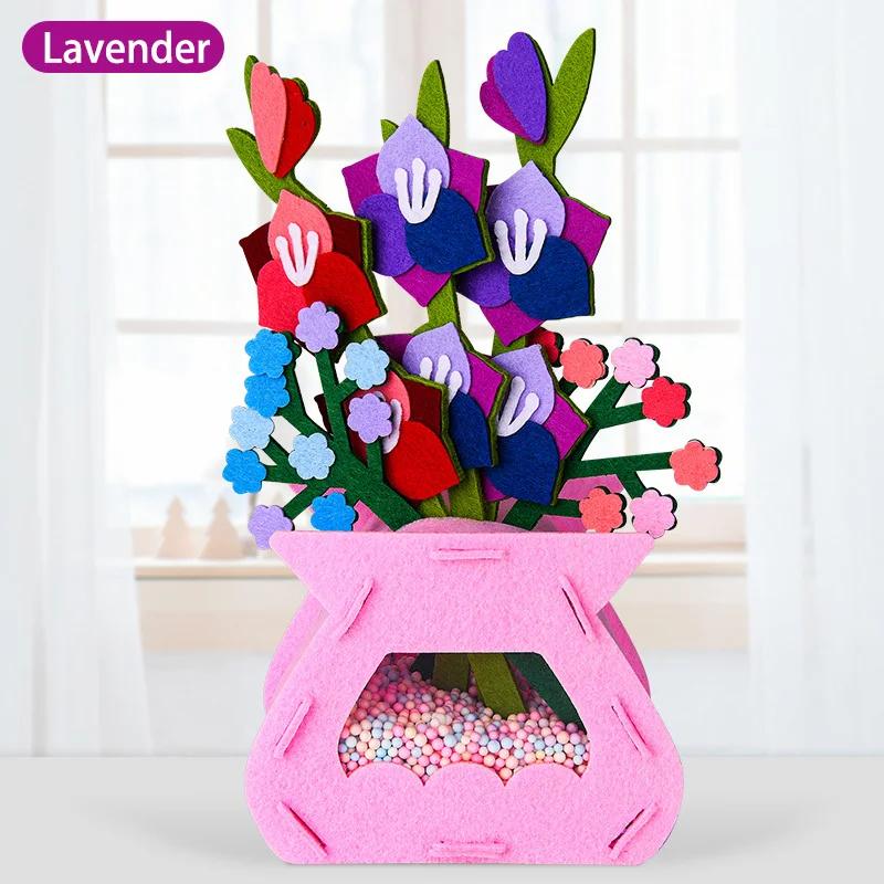 DO-IT-YOURSELF Flower Toys Montessori Arts Crafts Non-weaving Handicrafts Flowerpot Playthings Ideal for