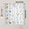 2PCS Digital Printed Curtains, Cute Cartoon Animals Kids Nursery Pattern, Window Drapes for Living Room Bedroom Home Decoration