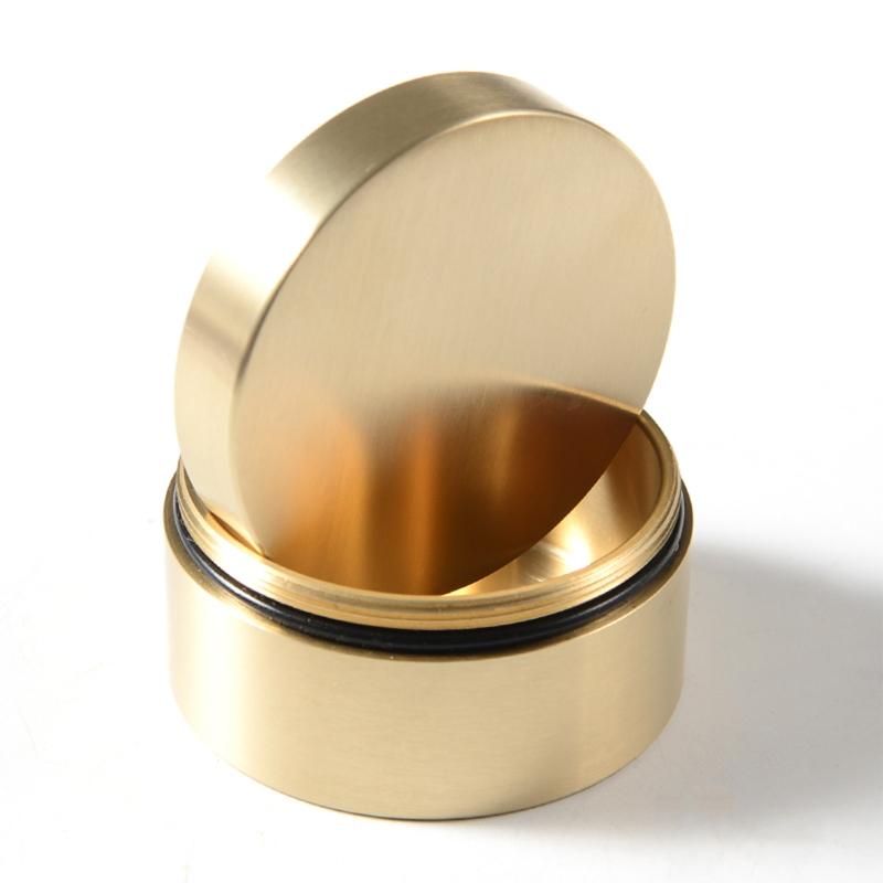 Waterproof Round Brass Box Metal Jewelry Sealed Container Dustproof Storage Box