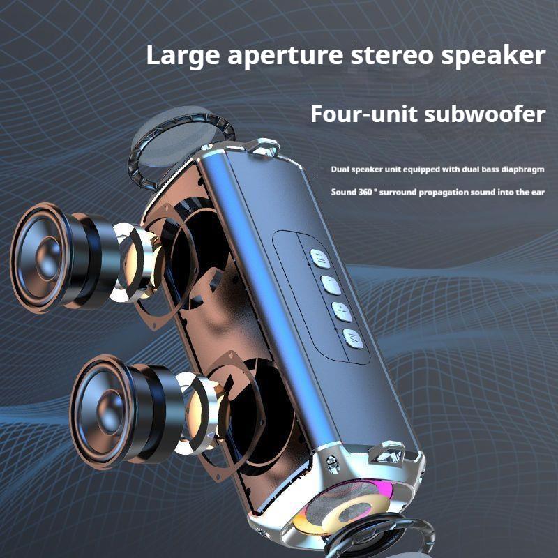 #20W Shocking Bass Colorful Light Bluetooth Speaker Portable Stereo Surround Waterproof Wireless Subwoofer Boombox Home Karaoke