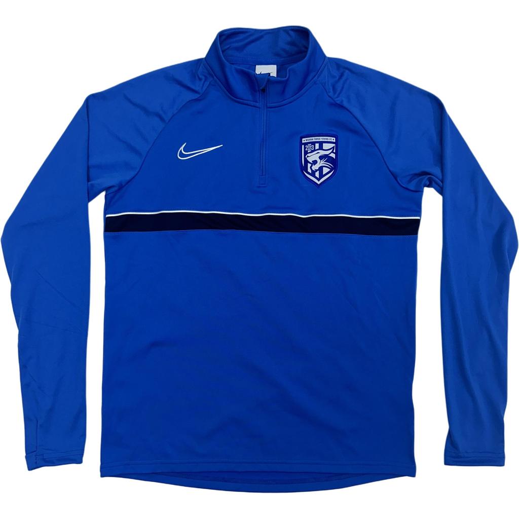 Nike Wuhan Three Towns Half Zip Thumb Button Training Long Sleeve Football Shirt Men Tops CW6111-463