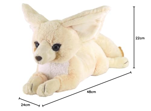 SunLemon Knee Fennec Plush Toy, 24 X 48 X 22cm, Cute Fennec Fox, Zoo Animal, P-9522